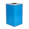 Alpine Industries Square Recycling Bin, 29 Gallons, Blue Can, Circle Opening Lid ALP4450-KIT-BLU-C - alternate 6